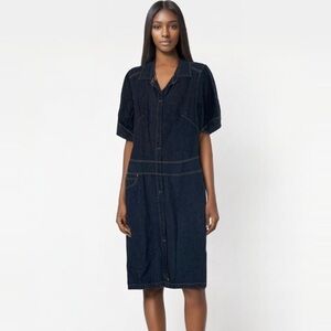 Vintage Paul Frank Denim Midi Dress Size 8